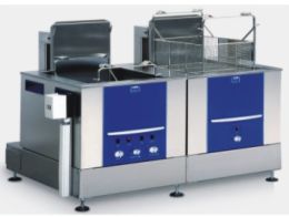 Two tank washing, solvent ultrasonic cleaning machine